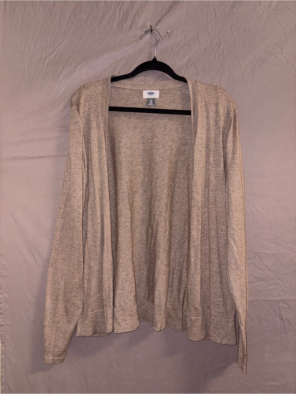 Old Navy Light Taupe Open-Front Cardigan